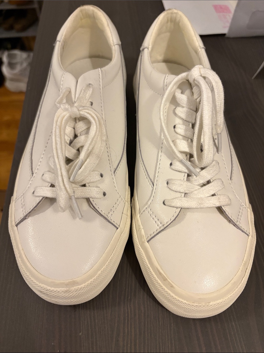 Madewell White Leather Low-Top Sneakers